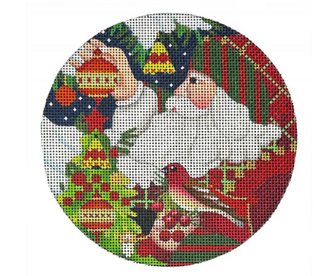 Red Bird Santa Ornament
