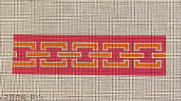 Chain Link Key Fob -Pink & Orange