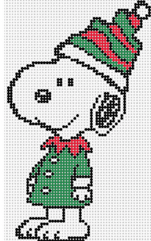 Snoopy in Elf Costume Canvas