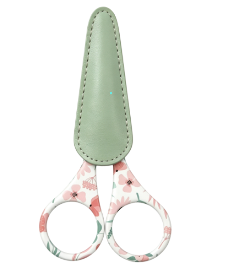 Sage/Blush Floral scissors with sheath
