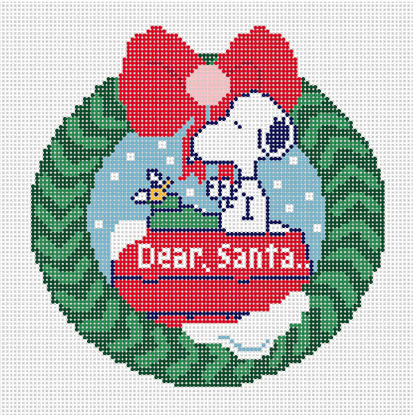 Snoopy Dear Santa Wreath