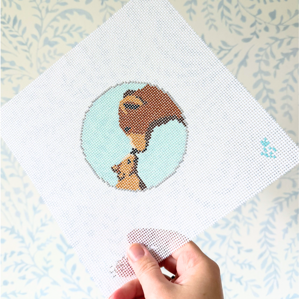 Mom and Baby Bears — Stitch Style Needlepoint