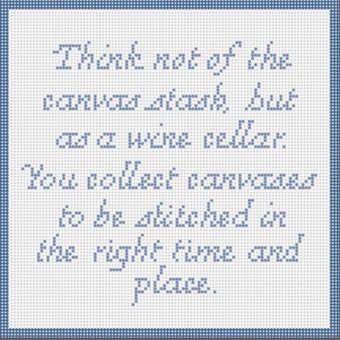 Think Not needlepoint canvas