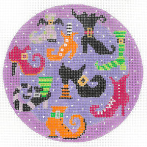 Nine Colorful Witch Boots