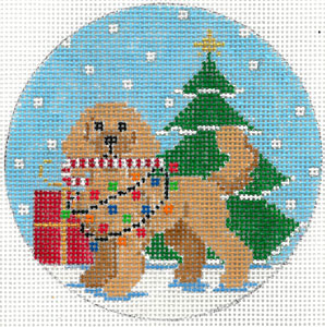 Holiday Pooch-Golden Doodle