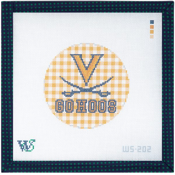 Wipstitch UVA Round needlepoint canvas