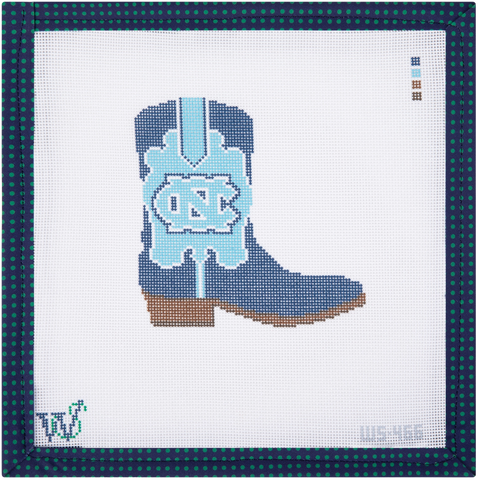 Wipstitch UNC Boot needlepoint canvas