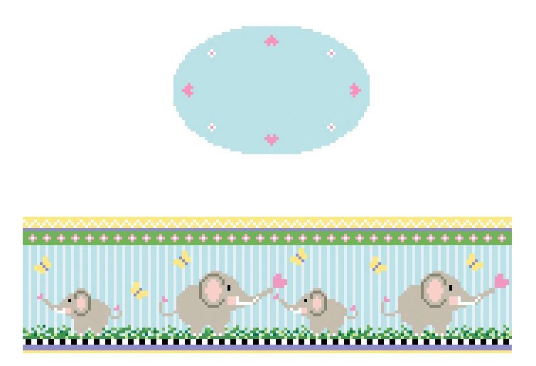 Baby Elephant Oval Hinged Box