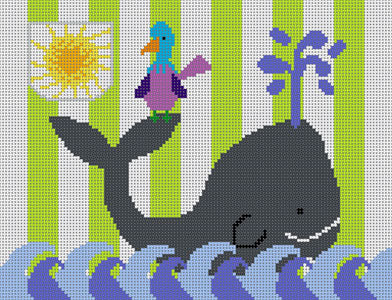 Whale and Bird Tooth Fairy Pillow