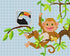 Monkey In Tree Tooth Fairy Pillow