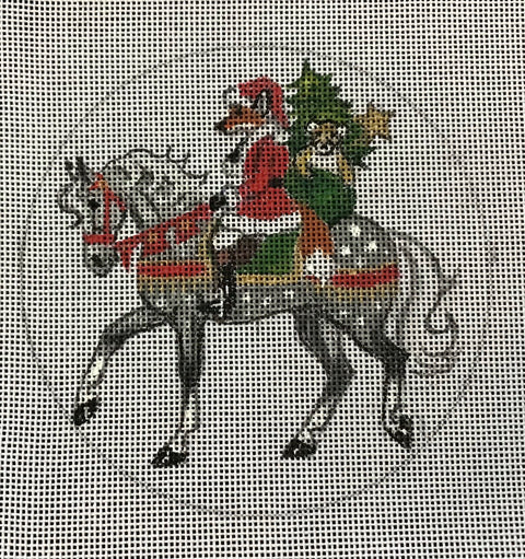 Santa Fox on Pony