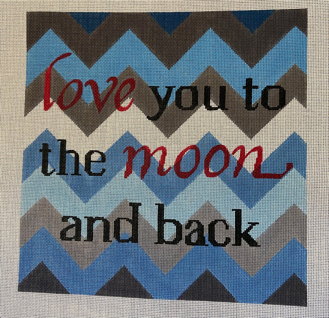 Love you To the Moon and Back Blue/Brown