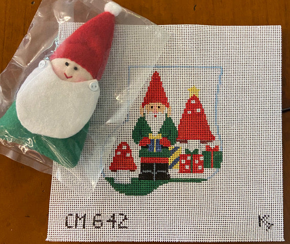 Christmas Gnome Mini Sock w/Gnome