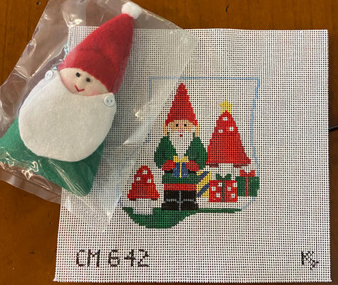 Christmas Gnome Mini Sock w/Gnome