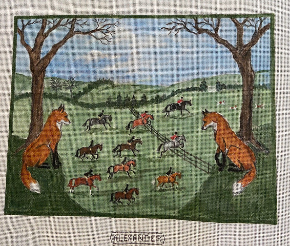 2 Foxes Watching Hunt