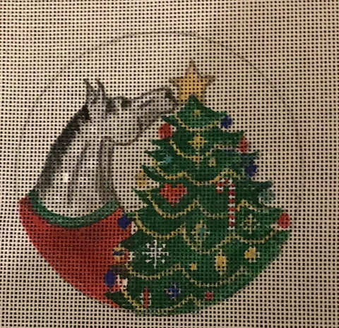 Gray Horse with Star on Tree