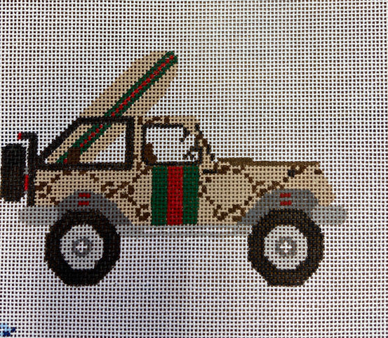 G Jeep with Surf Board