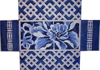 Blue and White Peony Brick Cover