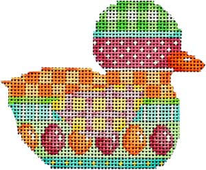 Egg Pattern Striped Duckie