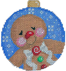 Gingerbread Boy Dots Ball Ornament