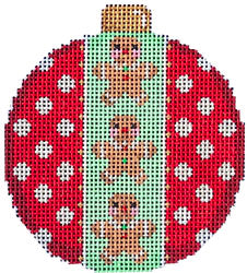 3 Small Gingerbread Boys/Dots Ornament