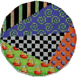 Halloween Patchwork Large Round