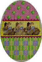 Three Bunnies Dots Egg