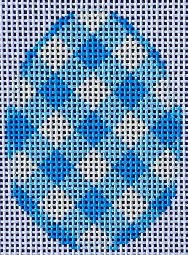 Blue Gingham Mini Egg