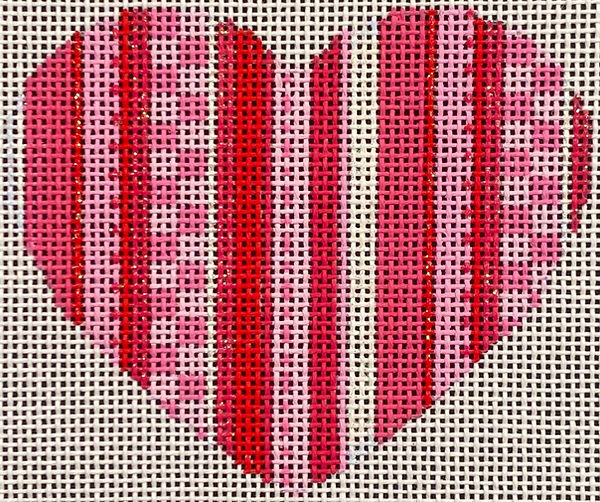 Multi Stripe Pink Heart