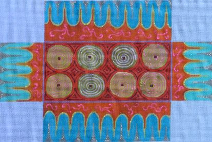 Red & Turquoise Brick Cover