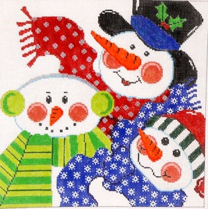 Three Snowman Pillow with SG