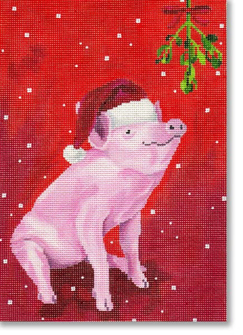 Pig in Santa Hat