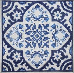 Blue and White Pomegranate A