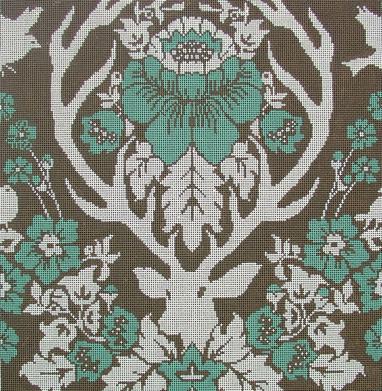Antler Damask Burlap