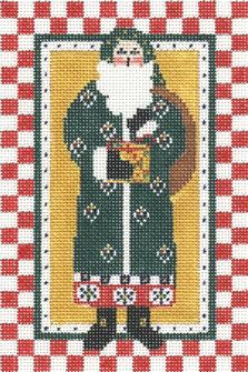 Red Check Frame Santa