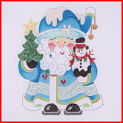 Squatty Santa with Snowman