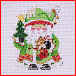 Squatty Santa with Tree & Stocking