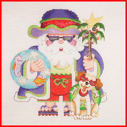 Squatty Santa with Palm Tree / Inner Tube / Dog