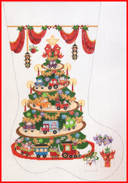Transportation Tree with Cars & Trains