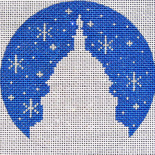 Snow Spangled DC Ornament