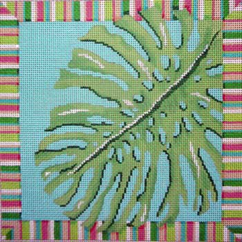 Palm Leaf Striped Border
