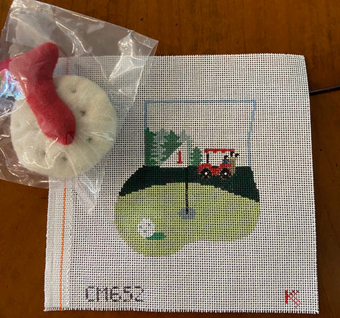 Golf Course w/Golf Ball Mini Sock