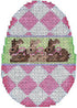 Pink Harlequin Bunny Egg