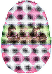 Pink Harlequin Bunny Egg