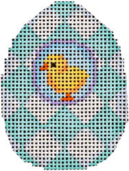 Chick/Aqua Harlequin Mini Egg