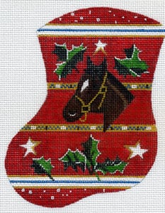 Horse & Holly Mini Stocking