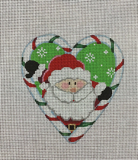 Candy Cane Heart Santa