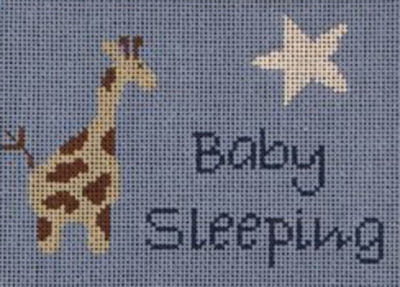 Giraffe Baby Sleeping Blue