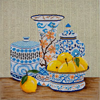 Blue Vases and Lemons