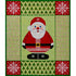 Santa Patchwork w/Trees/Snow